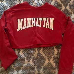 Long sleeve red crop top🌹
